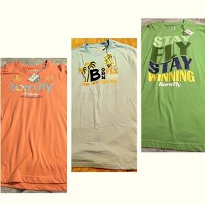 NWT- 1 Bundle of 3 Born Fly Box Tees, All 3 are Size 3XL